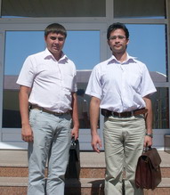 На фото: профсоюзные инспектора в г. Лениногорск  19.07.2010г.